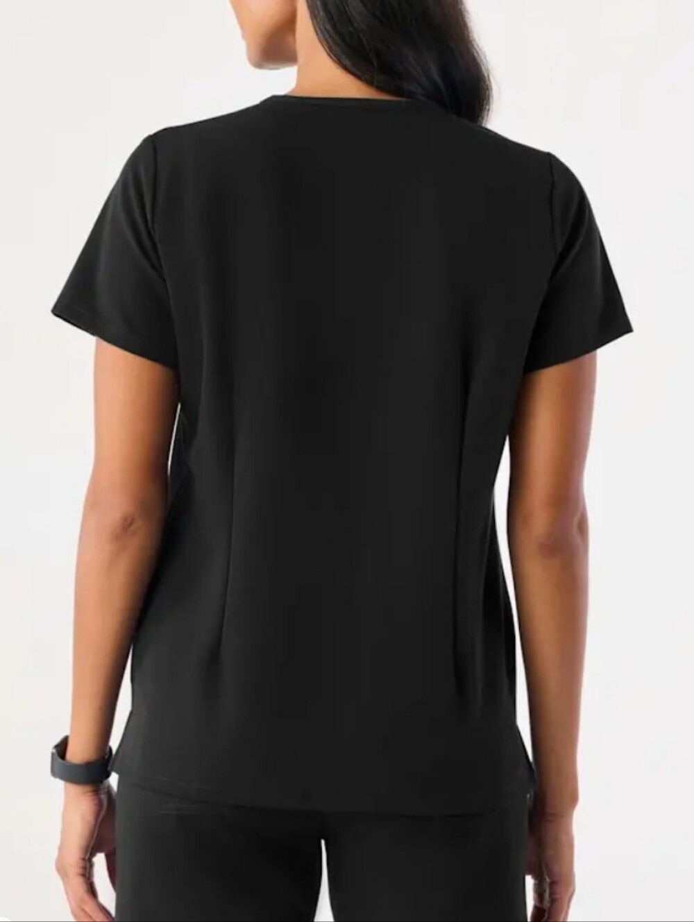 Black, Casma Scrub Top, Small - Picture 3 of 8
